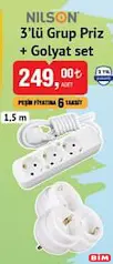 NİLSON 3’LÜ GRUP PRİZ + GOLYAT SET